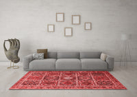 Machine Washable Persian Red Traditional Rug, wshtr3207red