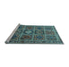 Sideview of Machine Washable Persian Light Blue Traditional Rug, wshtr3207lblu