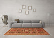 Machine Washable Persian Orange Traditional Area Rugs in a Living Room, wshtr3207org