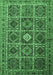 Machine Washable Persian Emerald Green Traditional Area Rugs, wshtr3207emgrn