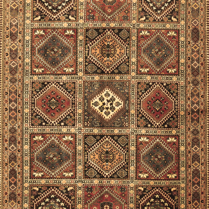 Machine Washable Persian Brown Traditional Rug, wshtr3207brn