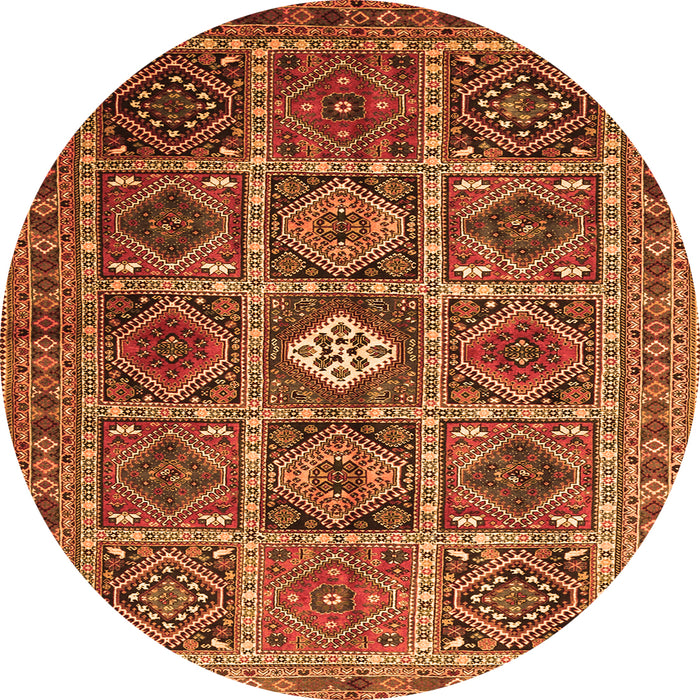 Machine Washable Persian Orange Traditional Area Rugs, wshtr3207org