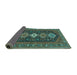 Sideview of Persian Turquoise Traditional Rug, tr3208turq