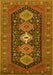 Machine Washable Persian Yellow Traditional Rug, wshtr3208yw