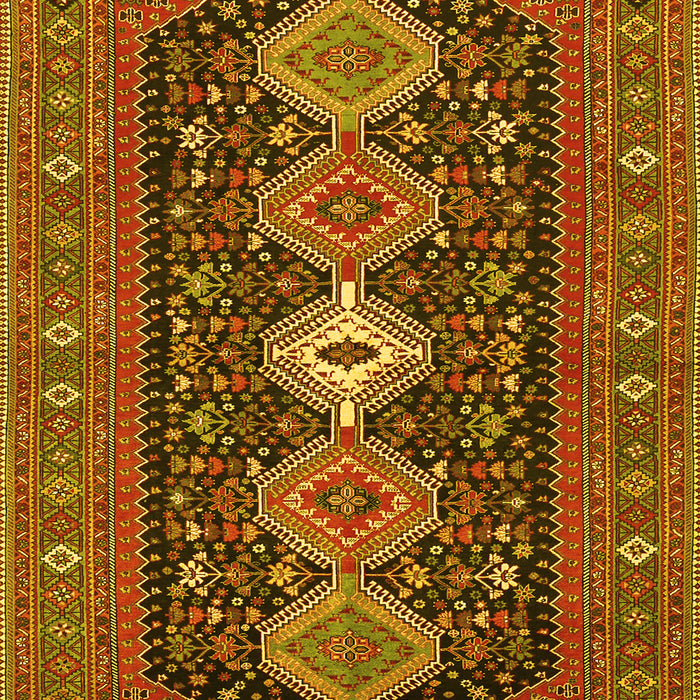 Machine Washable Persian Yellow Traditional Rug, wshtr3208yw