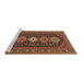 Sideview of Machine Washable Persian Brown Traditional Rug, wshtr3208brn