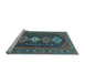 Sideview of Machine Washable Persian Light Blue Traditional Rug, wshtr3208lblu