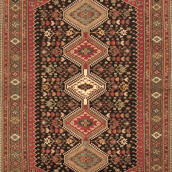 Machine Washable Persian Brown Traditional Rug, wshtr3208brn
