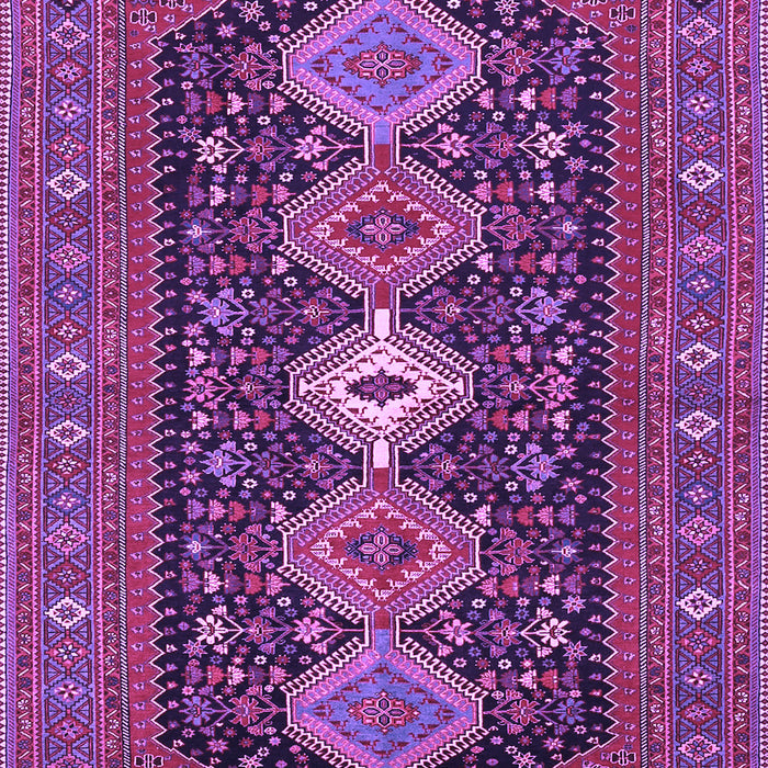 Machine Washable Persian Purple Traditional Area Rugs, wshtr3208pur