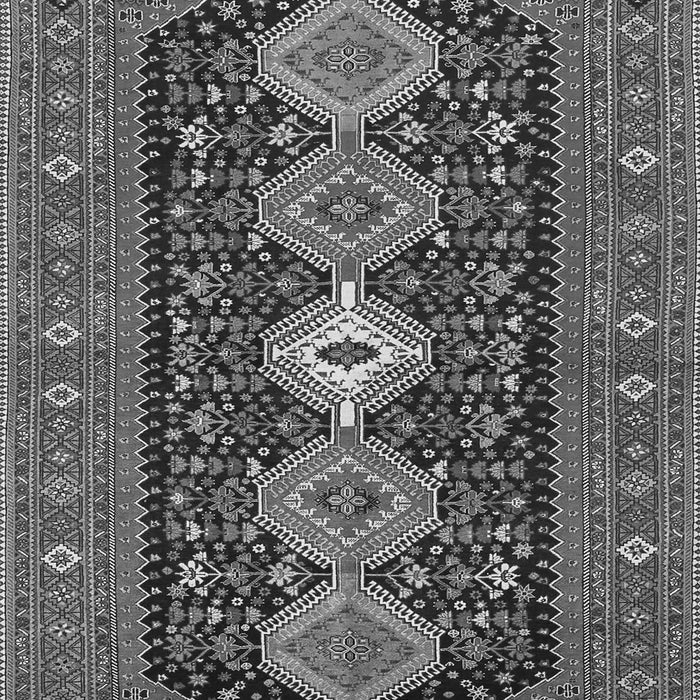 Serging Thickness of Machine Washable Persian Gray Traditional Rug, wshtr3208gry