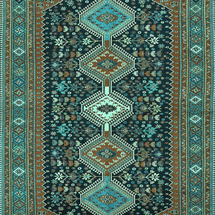 Machine Washable Persian Turquoise Traditional Area Rugs, wshtr3208turq