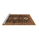 Sideview of Machine Washable Persian Brown Traditional Rug, wshtr3209brn