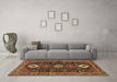 Machine Washable Persian Brown Traditional Rug in a Living Room,, wshtr3209brn