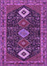 Machine Washable Persian Purple Traditional Area Rugs, wshtr3209pur