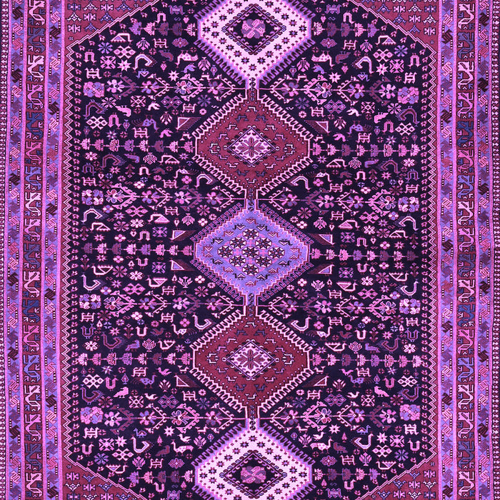 Machine Washable Persian Purple Traditional Area Rugs, wshtr3209pur