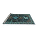 Sideview of Machine Washable Persian Light Blue Traditional Rug, wshtr3209lblu