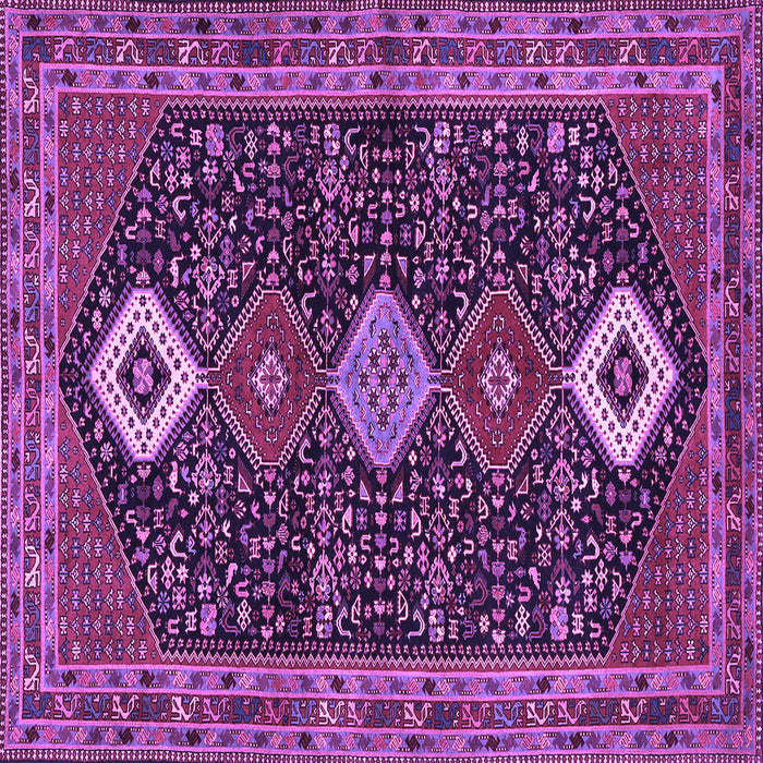 Square Persian Purple Traditional Rug, tr3209pur