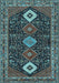 Machine Washable Persian Light Blue Traditional Rug, wshtr3209lblu