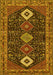 Machine Washable Persian Yellow Traditional Rug, wshtr3209yw