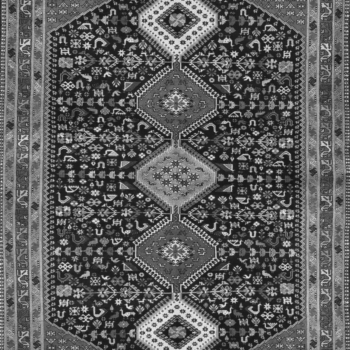 Serging Thickness of Machine Washable Persian Gray Traditional Rug, wshtr3209gry