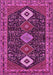 Machine Washable Persian Pink Traditional Rug, wshtr3209pnk