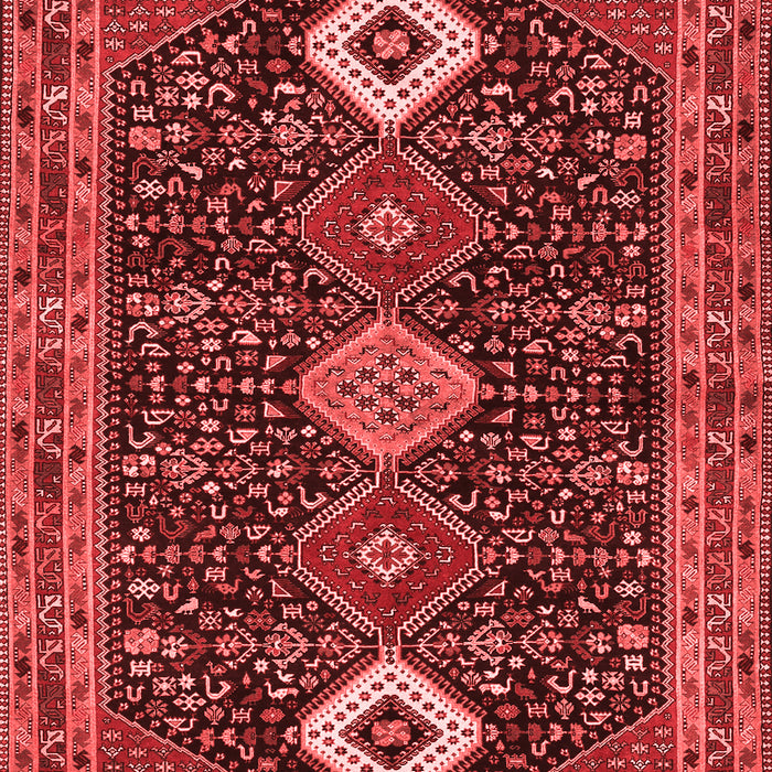 Machine Washable Persian Red Traditional Rug, wshtr3209red