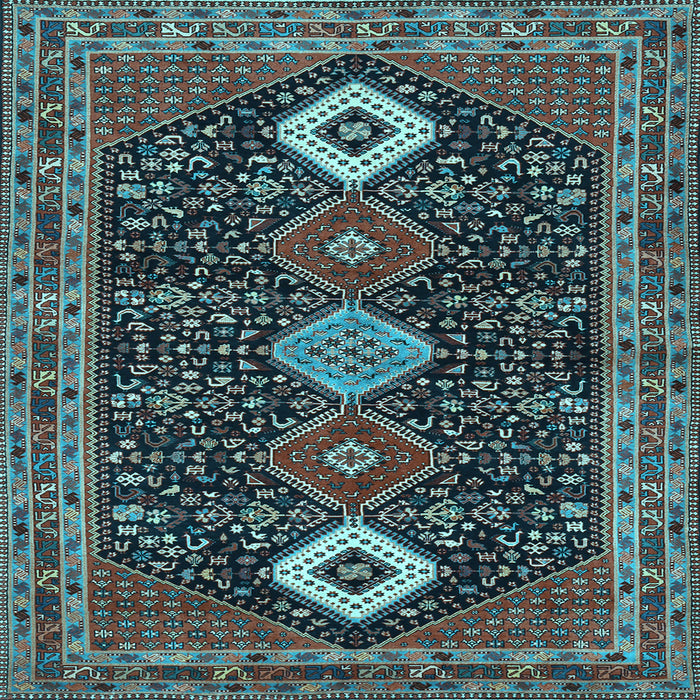 Square Persian Light Blue Traditional Rug, tr3209lblu