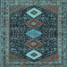 Square Persian Light Blue Traditional Rug, tr3209lblu
