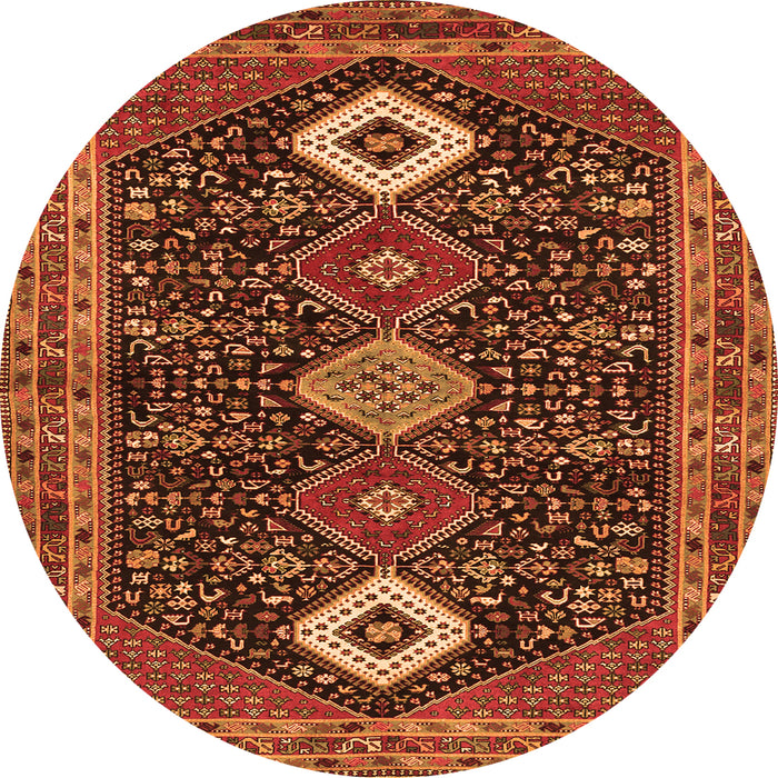 Square Persian Orange Traditional Rug, tr3209org