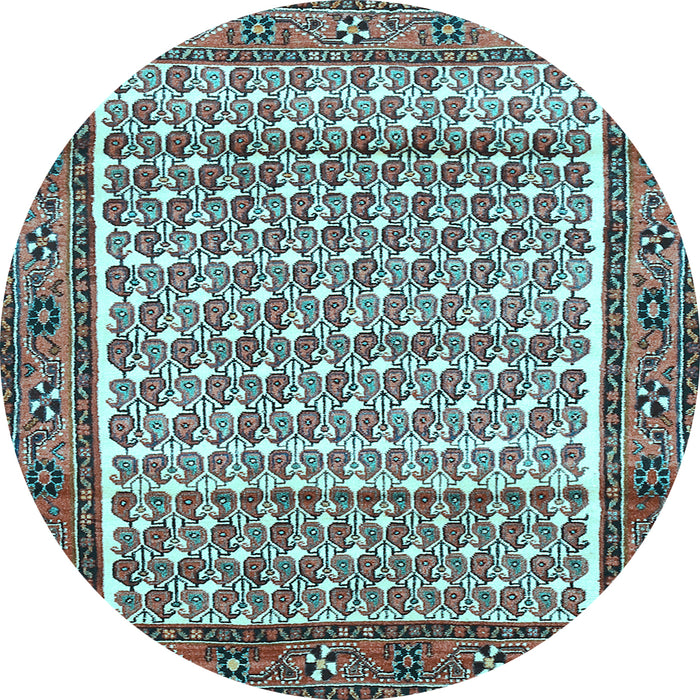 Round Persian Light Blue Traditional Rug, tr320lblu