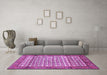 Machine Washable Persian Purple Traditional Area Rugs in a Living Room, wshtr320pur