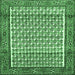 Square Persian Emerald Green Traditional Rug, tr320emgrn