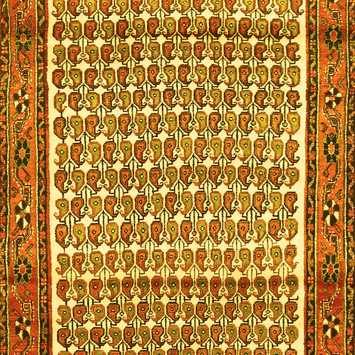 Machine Washable Persian Yellow Traditional Rug, wshtr320yw