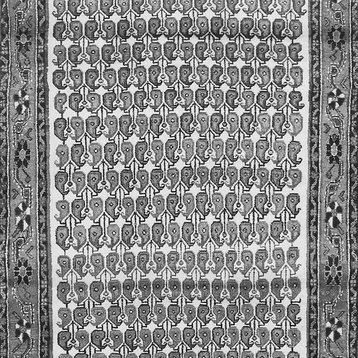 Serging Thickness of Machine Washable Persian Gray Traditional Rug, wshtr320gry