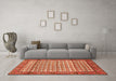 Machine Washable Persian Orange Traditional Area Rugs in a Living Room, wshtr320org