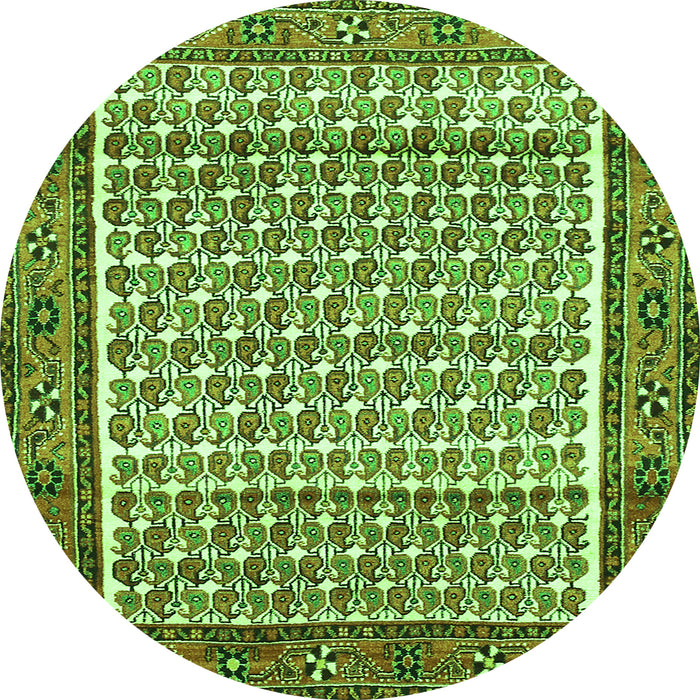 Machine Washable Persian Green Traditional Area Rugs, wshtr320grn