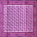 Square Machine Washable Persian Purple Traditional Area Rugs, wshtr320pur