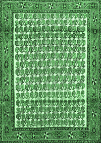 Persian Emerald Green Traditional Rug, tr320emgrn