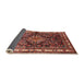 Sideview of Traditional Saffron Red Persian Rug, tr321