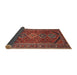 Sideview of Traditional Dark Gold Brown Persian Rug, tr3210