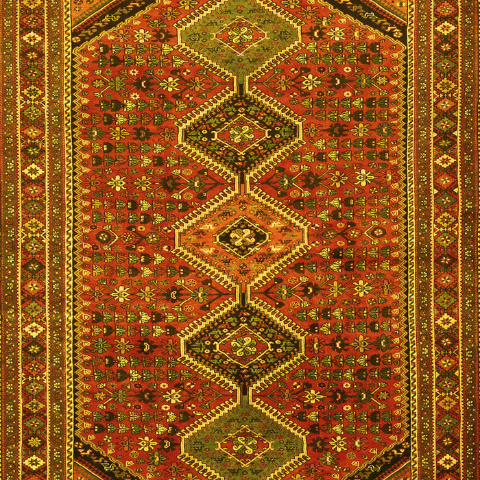 Machine Washable Persian Yellow Traditional Rug, wshtr3210yw