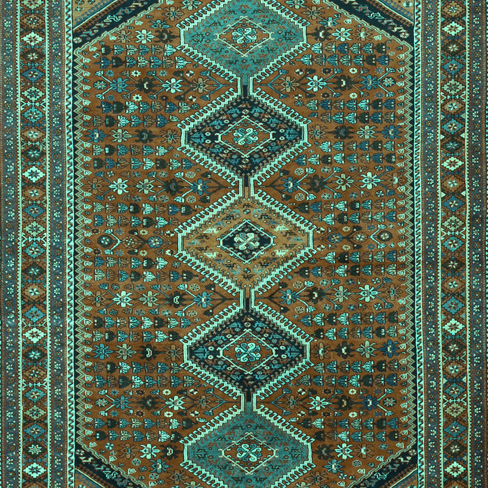 Machine Washable Persian Turquoise Traditional Area Rugs, wshtr3210turq