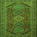 Round Machine Washable Persian Green Traditional Area Rugs, wshtr3210grn