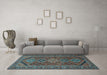 Machine Washable Persian Light Blue Traditional Rug in a Living Room, wshtr3210lblu