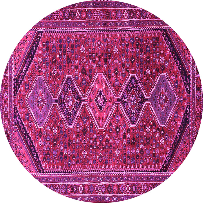 Round Persian Pink Traditional Rug, tr3210pnk