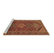 Sideview of Machine Washable Persian Brown Traditional Rug, wshtr3210brn