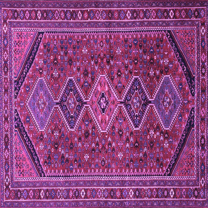 Square Persian Purple Traditional Rug, tr3210pur