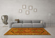 Machine Washable Persian Yellow Traditional Rug in a Living Room, wshtr3210yw