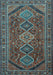 Machine Washable Persian Light Blue Traditional Rug, wshtr3210lblu