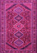 Machine Washable Persian Pink Traditional Rug, wshtr3210pnk